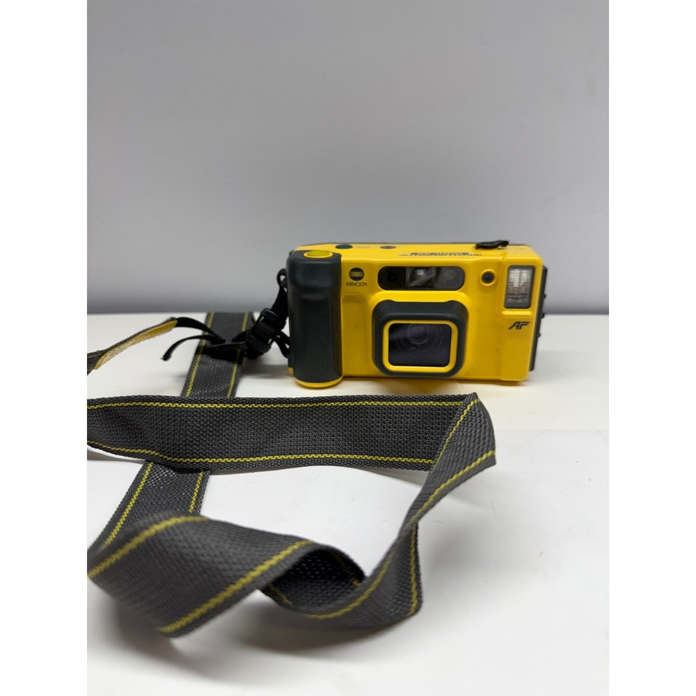 Minolta Weathermatic Dual 35 Yellow Waterproof 35mm Film Camera AF Dual Lens